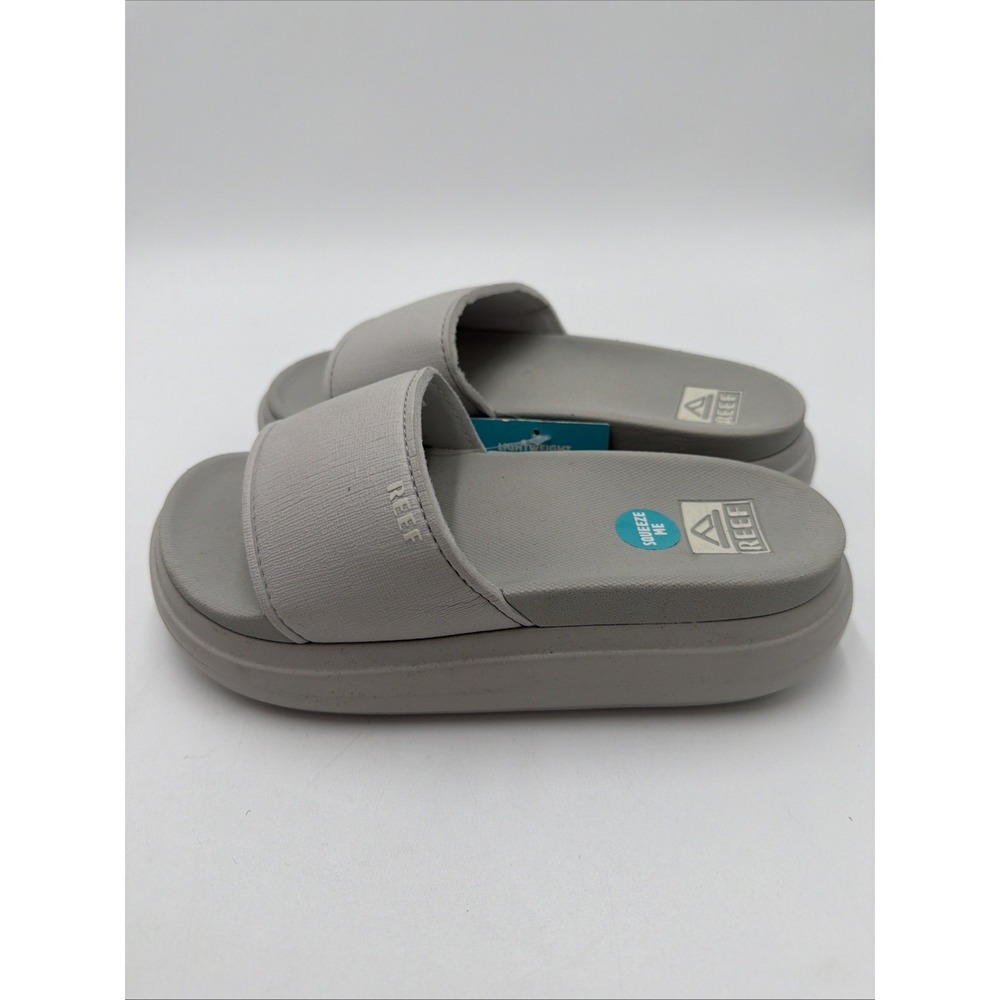 Reef Gray Platform Slide Sandals